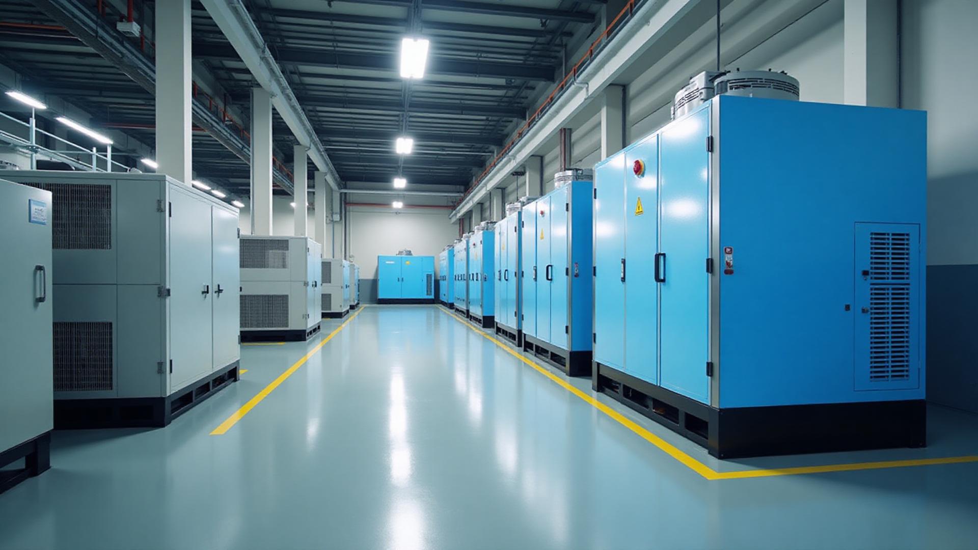 Cámaras y equipos de refrigeración industrial en operación